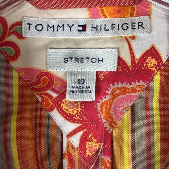 Vintage Tommy Hilfiger Striped Stretch Blazer Jacket NWOT Size 10 - Picture 3 of 5